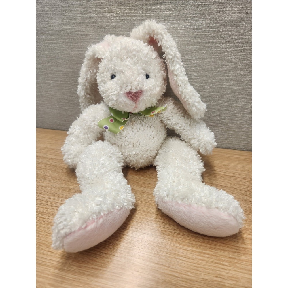 Vintage Russ Berrie Dazzles White Sparkly Easter Bunny Rabbit Beanbag Plush